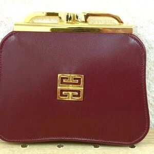 AUTHENTIC Givenchy Burgundy  Wallets with Gold Details